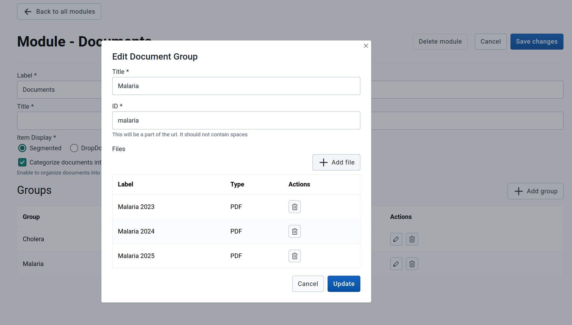 Add Group Modal
