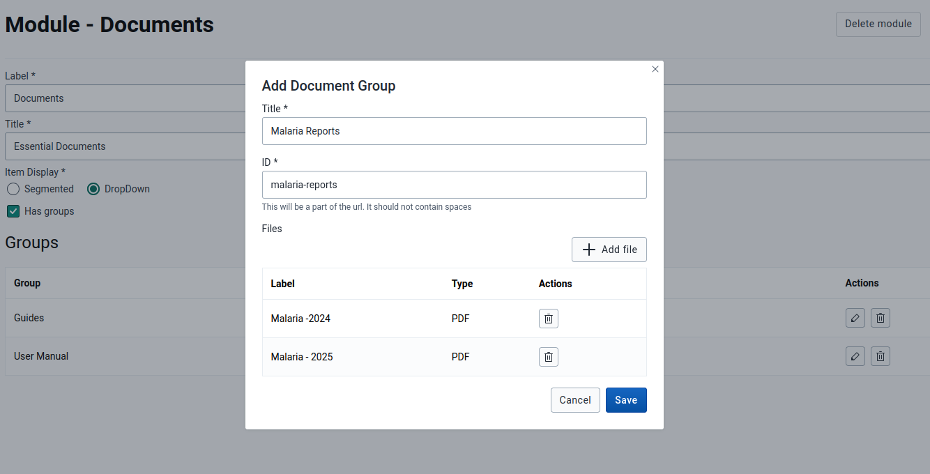 Add Group Modal