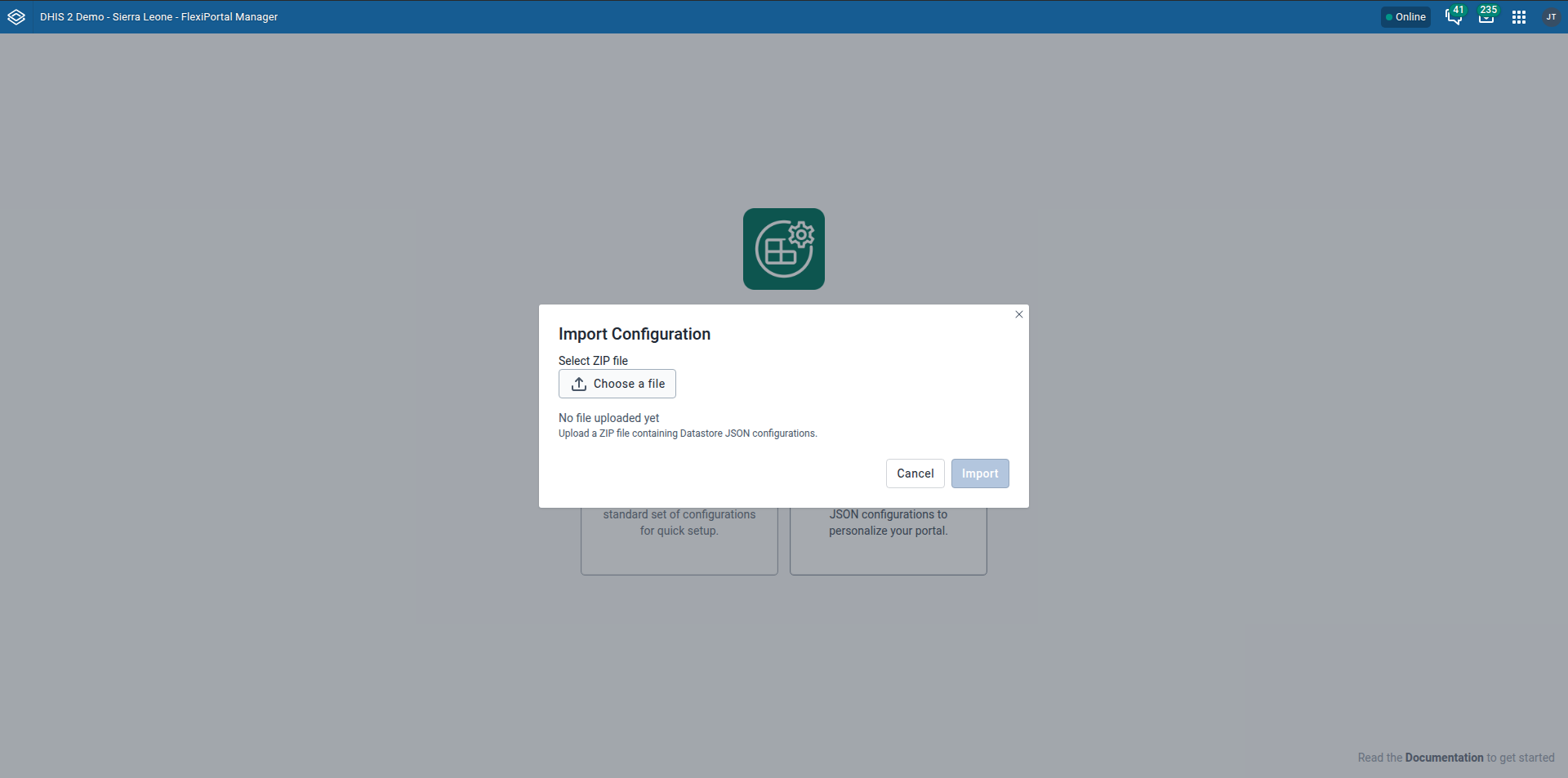 Import Dialog